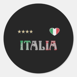 Shirt-Fahne für den Fußball in Italien Runder Aufkleber