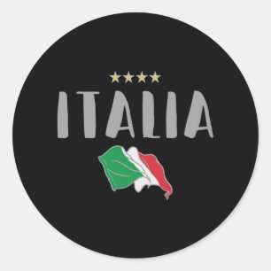 Shirt-Fahne für den Fußball in Italien Runder Aufkleber