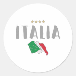 Shirt-Fahne für den Fußball in Italien Runder Aufkleber