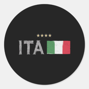Shirt-Fahne für den Fußball in Italien Runder Aufkleber