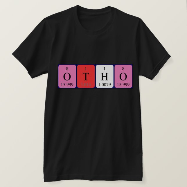Shirt für andere Periodennamen (Design vorne)
