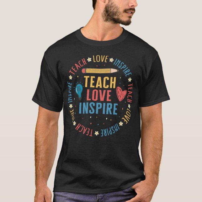 Shirt für besondere Bildungen, Liebe unterrichten  (Vorderseite)