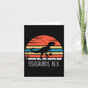 Shirt für Boys Fishsaurus T Rex Dino Karte