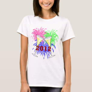 Shirt für Champagner und Feuerwerke im Neujahr