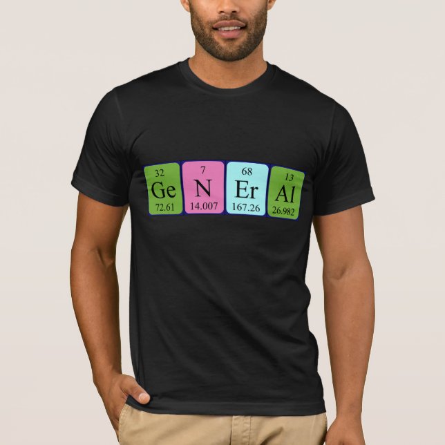 Shirt für den allgemeinen periodischen Tabellennam (Vorderseite)