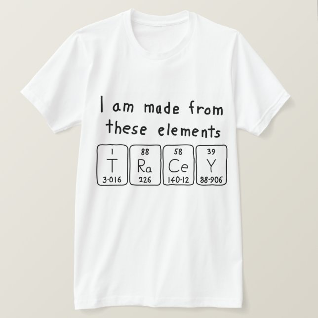 Shirt für den periodischen Tabellennamen (Design vorne)