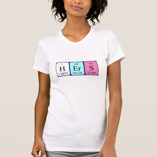 Shirt für den periodischen Tabellennamen (Vorderseite)