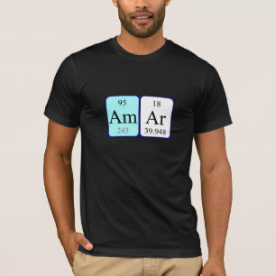 Shirt für den periodischen Tabellennamen
