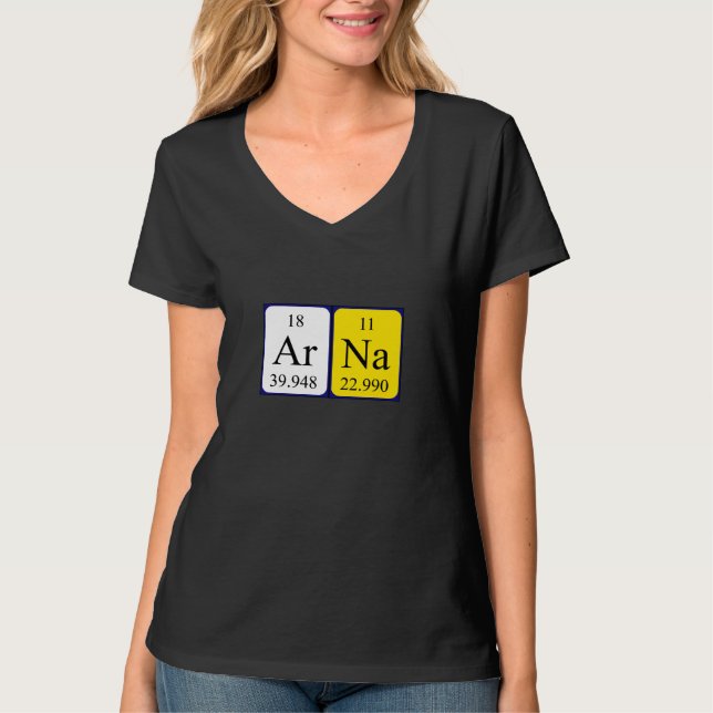 Shirt für den periodischen Tabellennamen (Vorderseite)