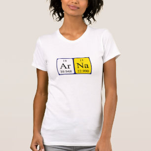 Shirt für den periodischen Tabellennamen