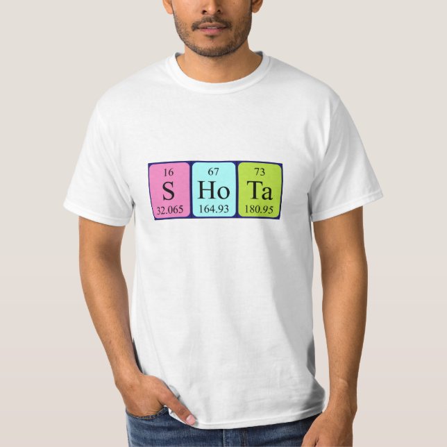 Shirt für den periodischen Tabellennamen (Vorderseite)