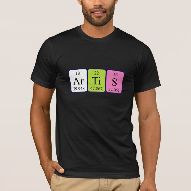 Shirt für den periodischen Tabellennamen (Vorderseite)