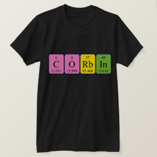 Shirt für den periodischen Tabellennamen Corbin