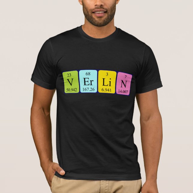 Shirt für den periodischen Tabellennamen Verlin (Vorderseite)
