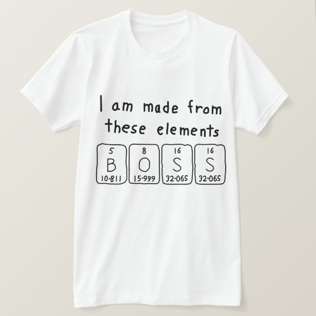 Shirt für die Boss-Periodenbezeichnung (Design vorne)