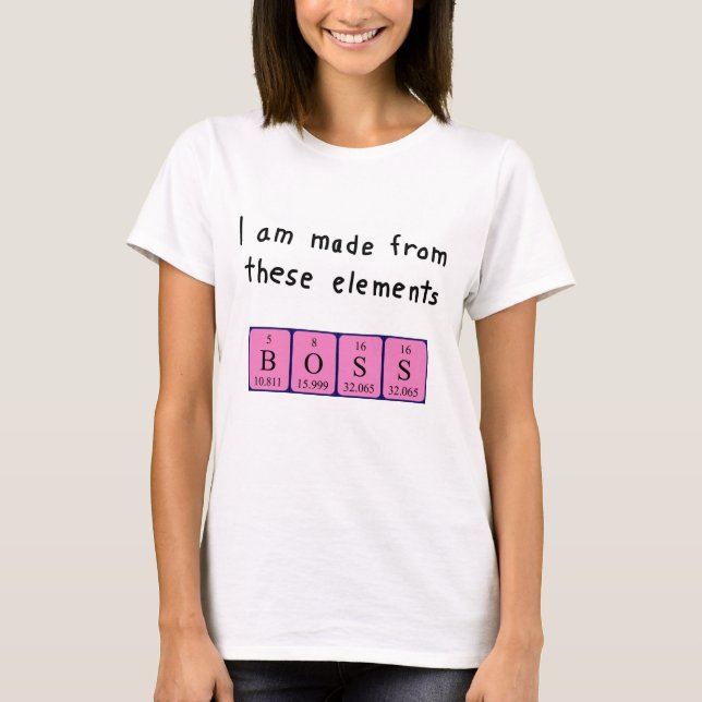 Shirt für die Boss-Periodenbezeichnung (Vorderseite)