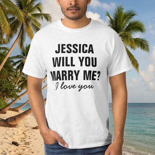 Shirt für die Ehe nach Maß: Heiraten Sie mich? (will you marry me t shirt)