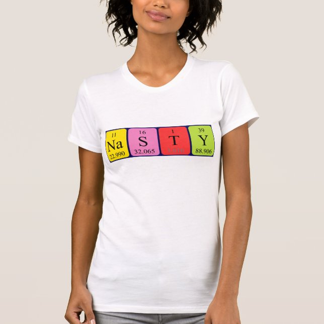 Shirt für die eklige periodische Tabellenbezeichnu (Vorderseite)