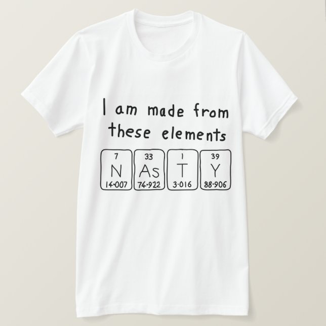Shirt für die eklige periodische Tabellenbezeichnu (Design vorne)