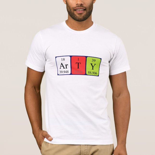 Shirt für die künstlerische periodische Tabellenbe (Vorderseite)