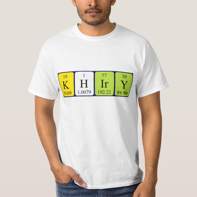 Shirt für die periodische Tabelle (Vorderseite)