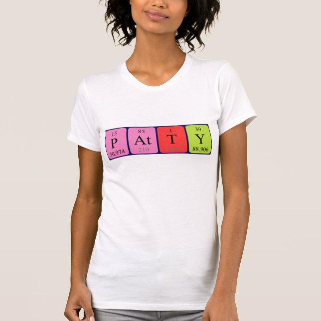 Shirt für die periodische Tabelle (Vorderseite)