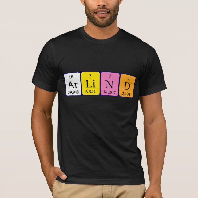 Shirt für die periodische Tabelle (Vorderseite)