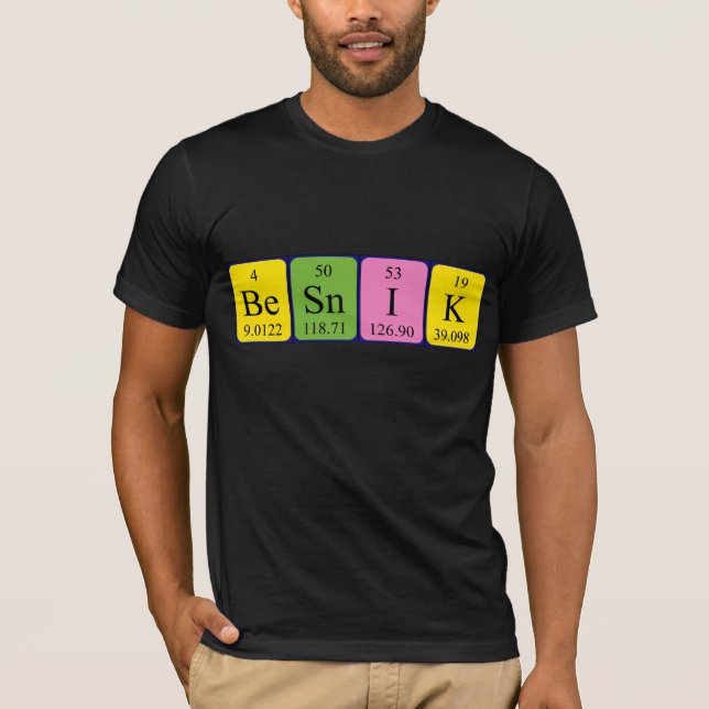 Shirt für die periodische Tabelle von Besnik (Vorderseite)