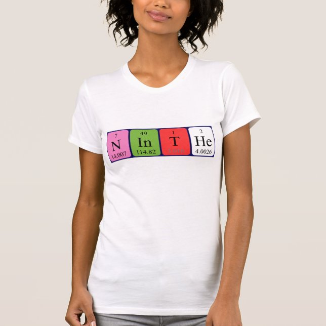 Shirt für die periodische Tabellenbezeichnung (Vorderseite)