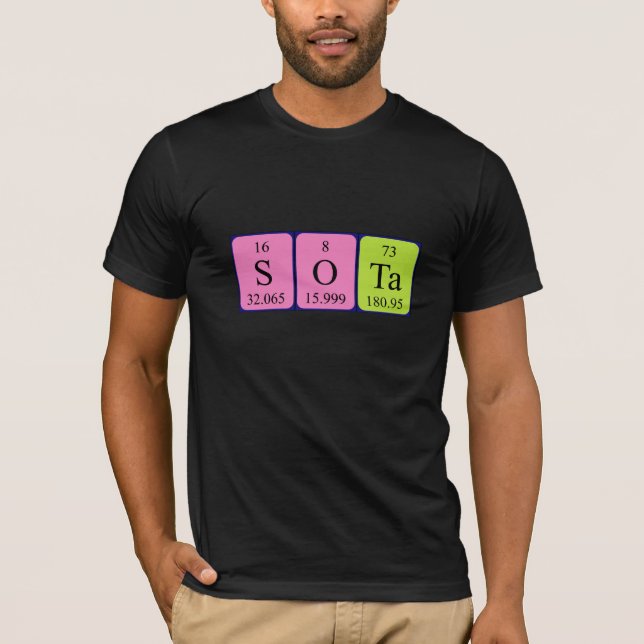 Shirt für die periodische Tabellenbezeichnung (Vorderseite)