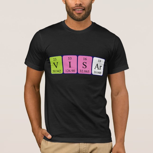 Shirt für die periodische Tabellenbezeichnung (Vorderseite)