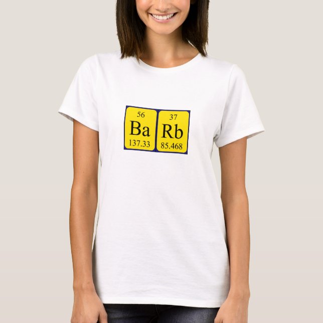 Shirt für die periodische Tabellenbezeichnung (Vorderseite)