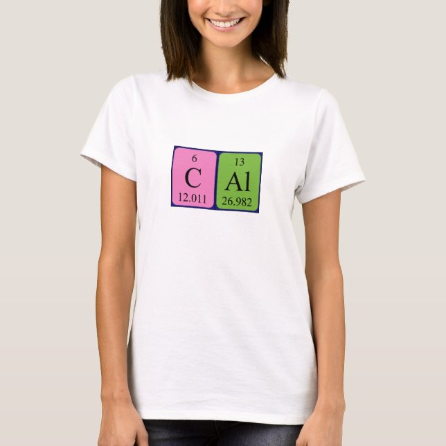 Shirt für die periodische Tabellenbezeichnung (Vorderseite)