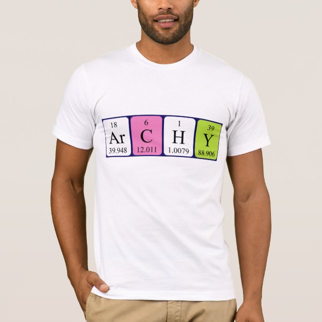 Shirt für die periodische Tabellenbezeichnung (Vorderseite)