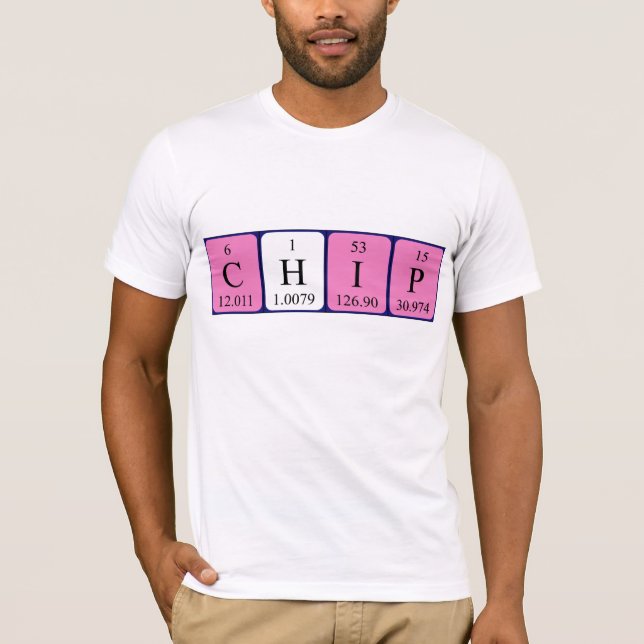Shirt für die periodische Tabellenbezeichnung des  (Vorderseite)