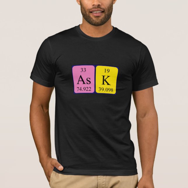 Shirt für die periodische Tabellenbezeichnung gefr (Vorderseite)