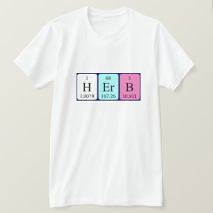 Shirt für die regelmäßige Kräutertabelle