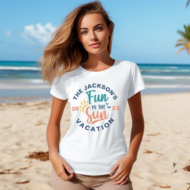 Shirt für Familienurlaub (Family Fun in the Sun Beach Vacation Shirt)