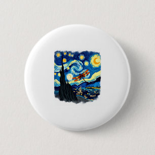 Shirt für künstlerische Libelle Van Gogh Starry Ni Button