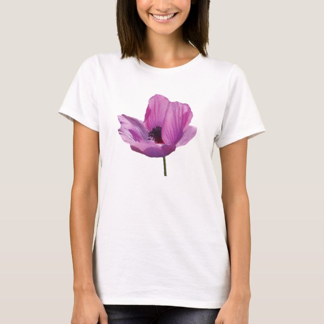 Shirt für lila Blume (Vorderseite)