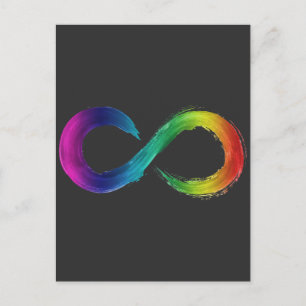 Shirt für Neurodiversity-Infinity-Logos Postkarte
