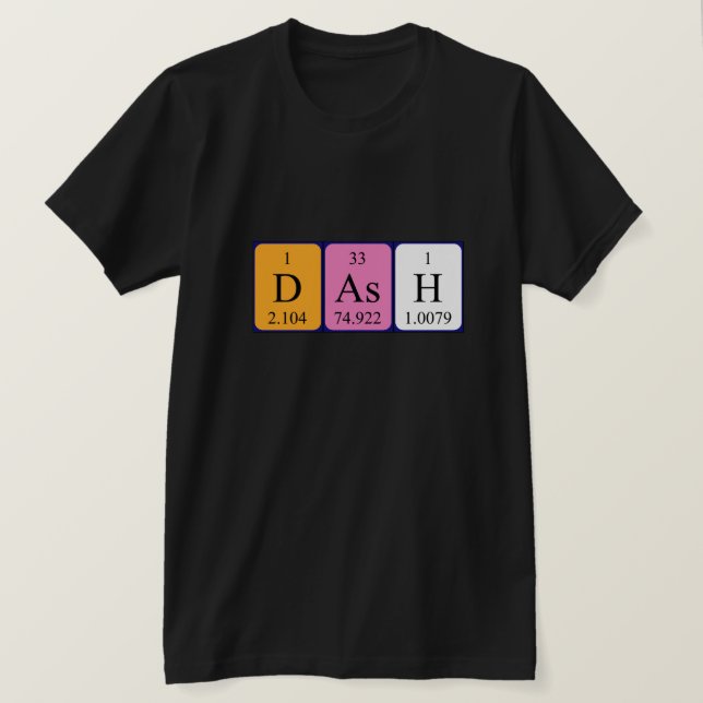 Shirt für periodische Tabellen (Design vorne)