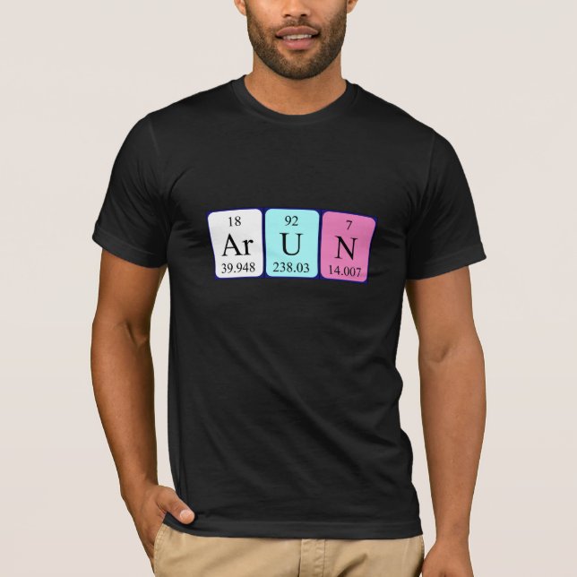 Shirt für periodische Tabellennamen (Vorderseite)