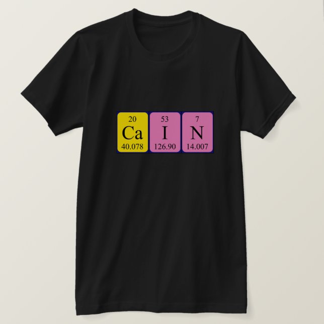 Shirt für periodische Tabellennamen (Design vorne)