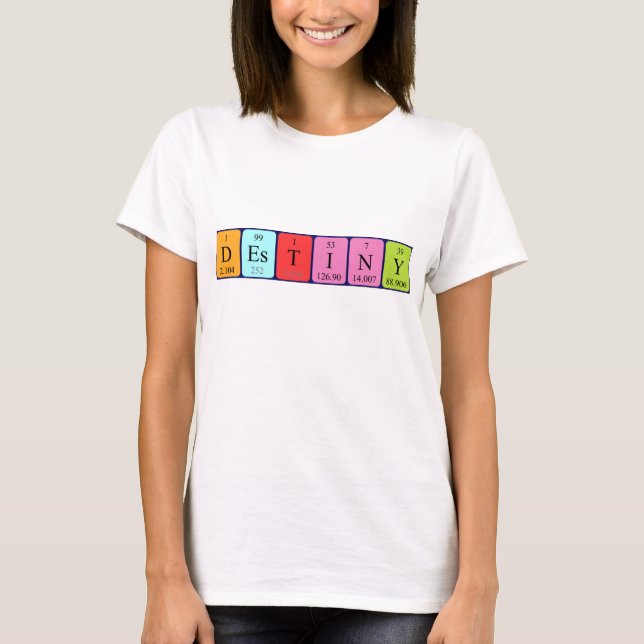 Shirt für periodische Tabellennamen (Vorderseite)