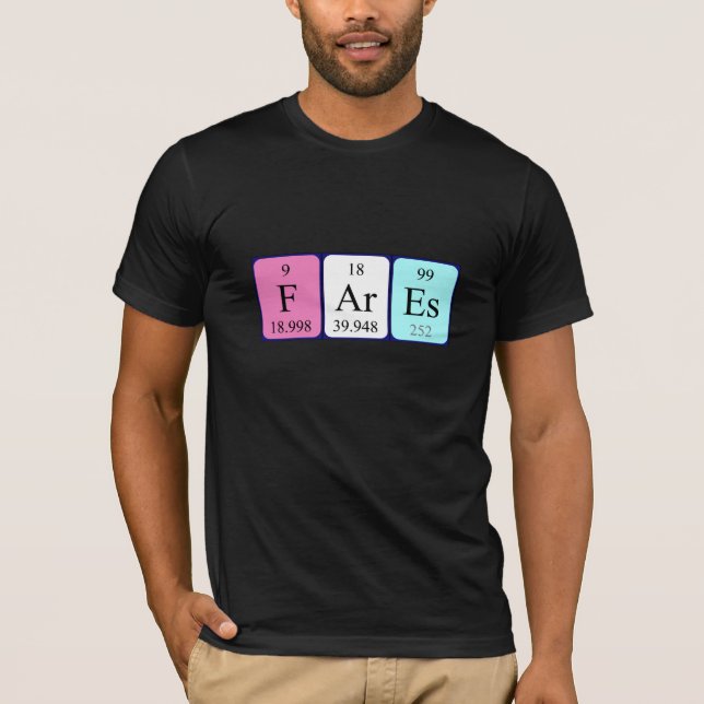 Shirt für periodische Tabellennamen (Vorderseite)