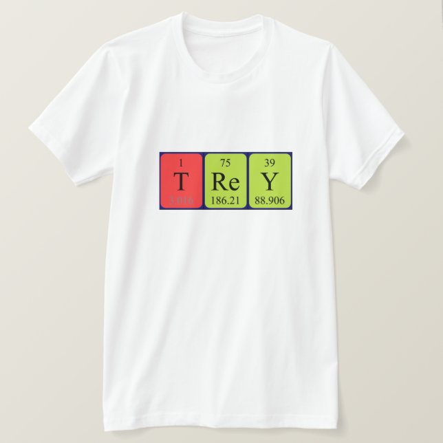 Shirt für periodische Tabellennamen (Design vorne)