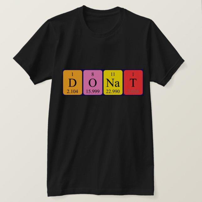 Shirt für periodische Tabellennamen abgeben (Design vorne)