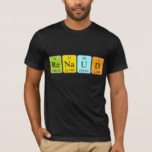 Shirt für periodische Tabellennamen Renaud