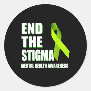 Shirt für psychische Gesundheit - Ende der Stigma Runder Aufkleber